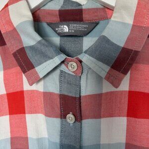 North Face womens medium button down long sleeve plaid